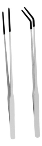 Pinzas Para Acuario De 2 Piezas, 10,63 Pulgadas, Plata Negra