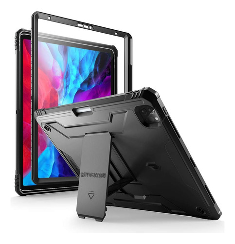 Funda Para iPad Pro 12.9 (2020) Negro Soporte Rigida