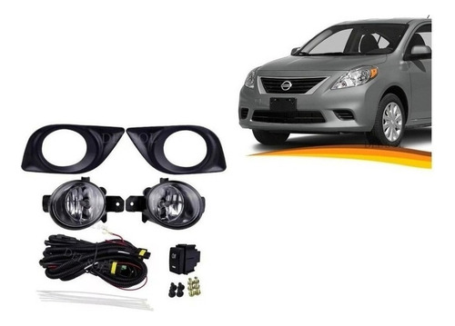 Neblineros Nissan Versa 2012 2013 Kit Completo