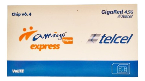 Chip Telcel Versión 6.4 (lada 951) 3 En 1