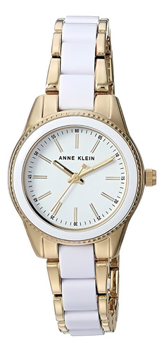 Anne Klein | Reloj Mujer | Ak/3212wtgb | Original Color De La Correa Blanco/dorado Color Del Bisel Blanco Color Del Fondo Blanco
