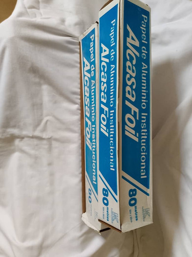 Papel Aluminio Alcasa Foil 80m X 40cm Plata