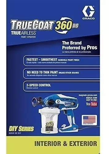 Pulverizador de pintura TrueCoat 360 TrueAirless de doble velocidad