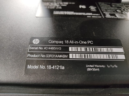Compaq 18-4221la All In One Para Reparar O Repuestos