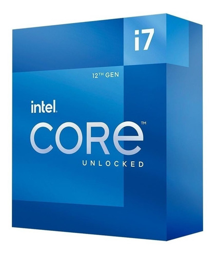 Procesador gamer Intel Core I7-12700K BX8071512700K de 12 núcleos y 5GHz de frecuencia con gráfica integrada