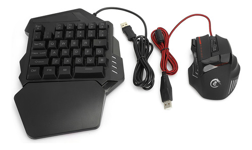 Hxsj J50 Conjunto De Teclado De Mouse Para Jogos Com Uma Mão