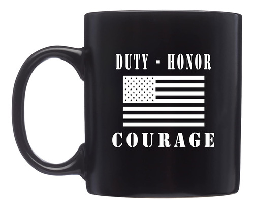 Rogue River Tactical Honor Duty Courage Taza De Café Thin Bl