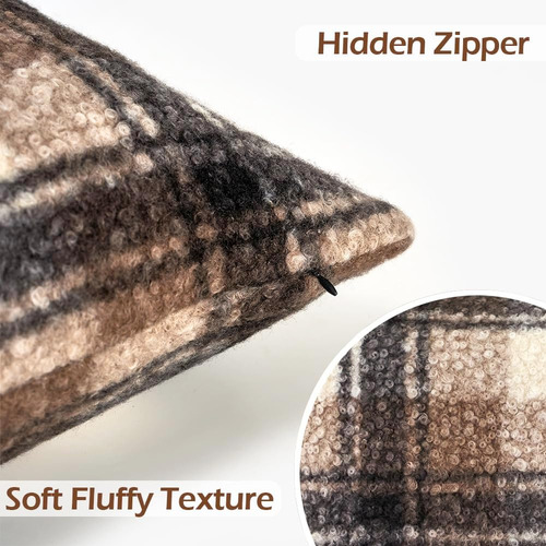 Jojogogo Fall Buffalo Buffalo Sherpa Sherpa Pillow Covers 18