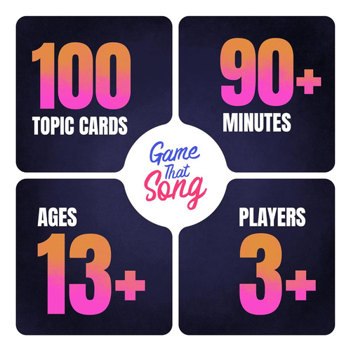 Game That Song Juego De Cartas Musicales Adultos Adolescente