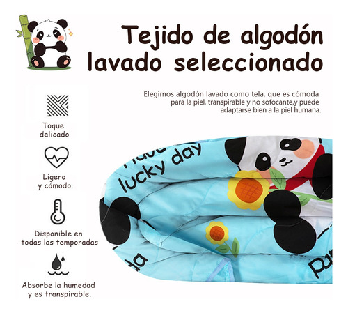 Manta Infantil De Dibujos Animados Colcha Infantil Verano Animal Print Panda