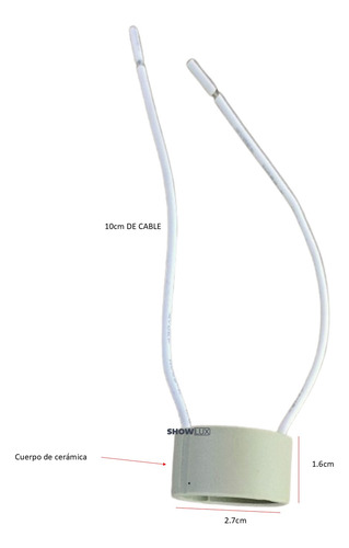 Pack 5 Socket Base Conector Gu10 De Ceramica Para Foco Led Blanco