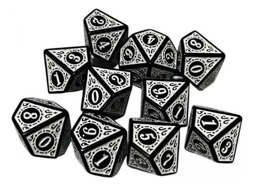 4 X 10 Piezas De Dados De Acrílico D10 Dados De Juego Para