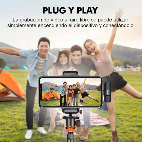Micrófono Inalámbrico Solapa Inalámbrico Lavalier 1 In 2