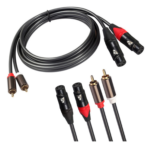 Cable Adaptador Rca Macho A 2 Xlr Hembra 1.5m Audio Pro