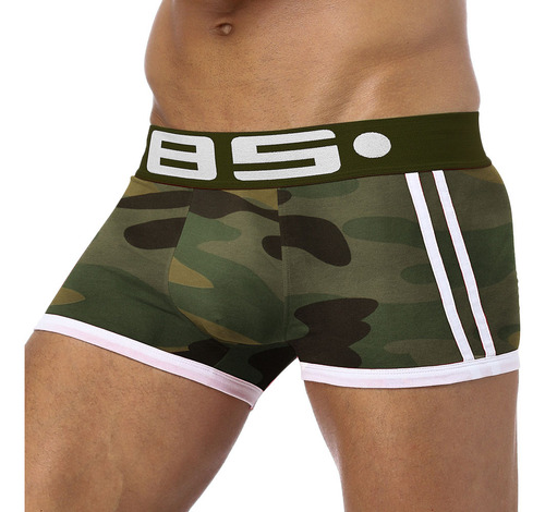 Calzoncillos Cortos Con Estampado De Letras En L Para Hombre