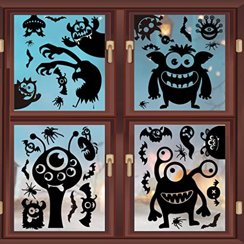 Decoraciones De Ventana Grandes De Halloween Se Aferra Lindo