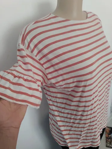Blusa Malha De Algod o Manga Curta Marfinno renner Gg