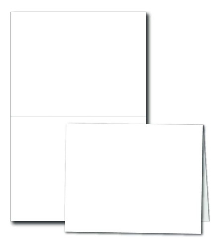 Heavyweight Blank White A2 Folded Note Cards - 4.25 X 5.5 -