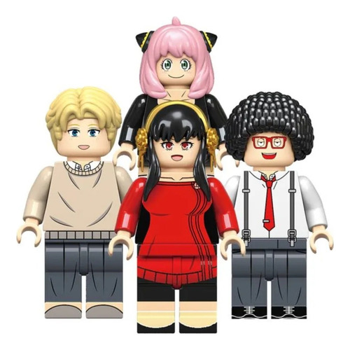 Figuras Armables Spy X Family Compatible Con Lego 4 Anya Forger Y Loid Forger Yor Y Franky (Usado)