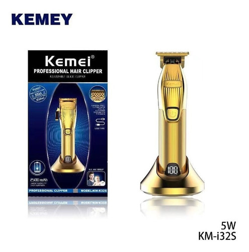 Recortadora Kemei KM-I32s dorada 100V/240V