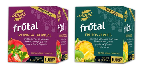 Aromatica Jaibel Frutal Moringa - Fr Verdes Pack X4 Cajitas