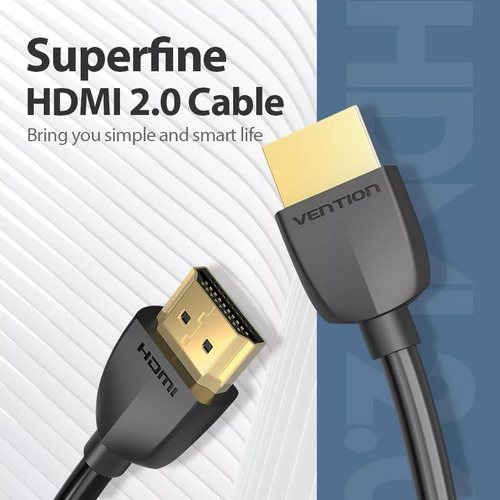 Cable Hdmi 2.0 4k Portatil Vention/ Hdmi Macho - Hdmi Macho