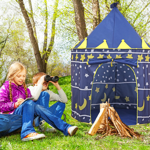 Casa De Campaña Plegable Castillo Para Niños Azul