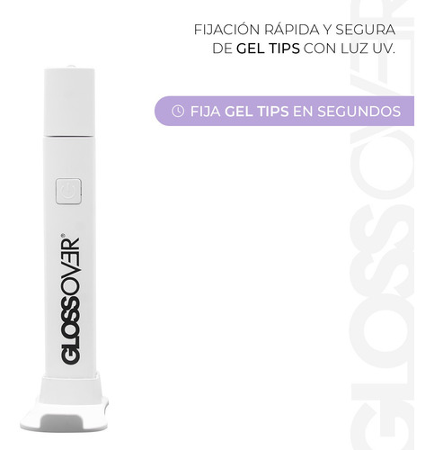Lampara Mini Para Fijar Geltip Gloss Over Pressfix Plegable Blanco