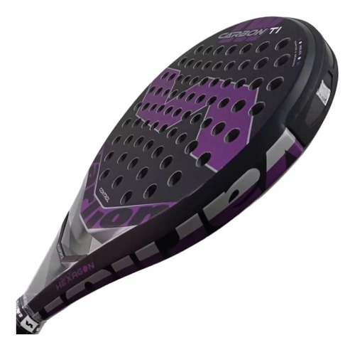 Paleta Padel Paddle Varlion Lw Carbon Ti 22 Color Negro/violeta