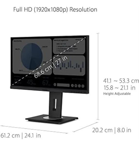 Viewsonic Vg2748a Monitor Ergonómico Ips 1080p De 27 Pulgada