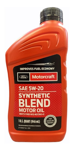 Motorcraft 5w20 0.946 Lt Semisintetico