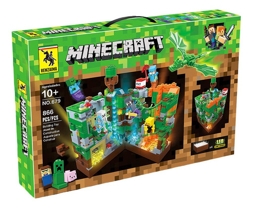 Minecraft Juego De Bloques Construcción Con Led Para Niños