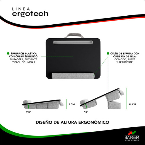Mesa Notebook Base Soporte Laptop Tablet Premium Baires4