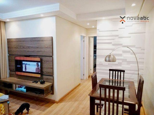 Apartamento Com 2 Dormitórios Para Alugar, 58 M² Por R$ 1.900/mês - Campestre - Santo André/sp - Ap3455
