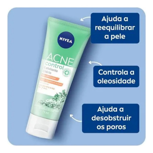 Tonico Acne Control + Esfoliante Facial Reduz Oleosidade