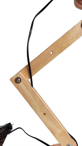 Imagen 7 de 7 de Lampara De Mesa Escritorio Brazo Flexible Base Fija Cobre