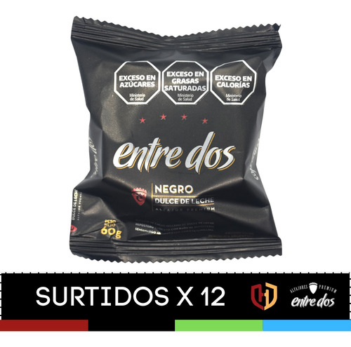 Alfajor Premium Entre Dos - Caja X12 Ud. Surtido Caba Y Gba