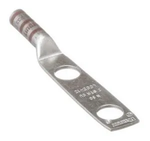 Terminal de Compresión Cobre Estañado de 2 Orificios de 1/2 in para cable 2 AWG Espacio entre orificios de 1.75 in Zapata Conector LCC2-12-Q - Código: LCC2-12-Q | Compra en Guadalajara