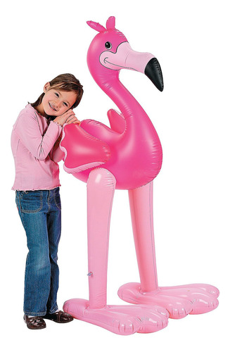 Flamenco Rosa Hinchable Gigante De 4,5 Pies Fun Express...