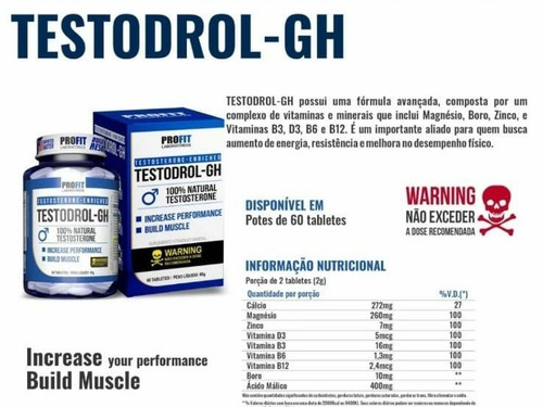 Fuerza, Energía, Irrigación. Vasodilatador + Testodrol-gh