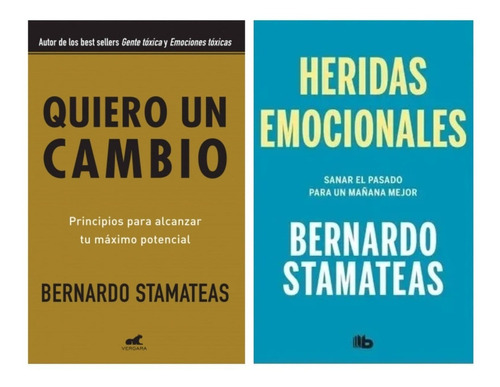 Quiero Cambio + Heridas - Stamateas - 2 Libros Gde Y Bolsi