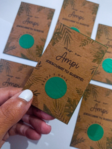 50 Raspaditas De Papel Kraft Sorpresas Personalizadas