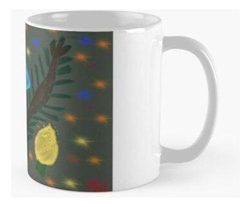 Taza Patrón De Luces Festivas Vintage - Navidad Calidad Prem