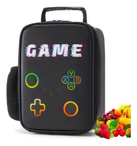 Tongtai Boy Lunch Box Kids Lunch Bag Insulated Leather Game 