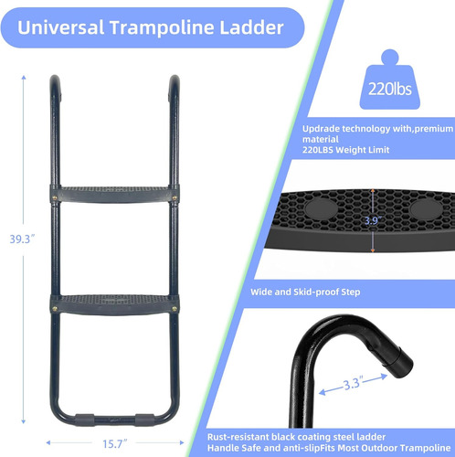 Kit De Diapositivas De Escalera De Trampolín 2 Escalones Con
