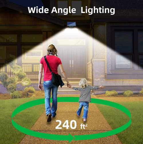 P Lampara Led Solar Exterior Sensor Luces Foco 3modos 78 Led