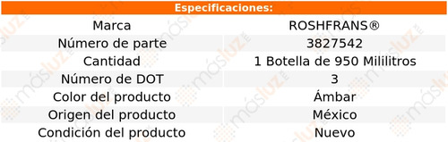 Liquido De Frenos Lf3 Dot 3 950 Ml Roshfrans