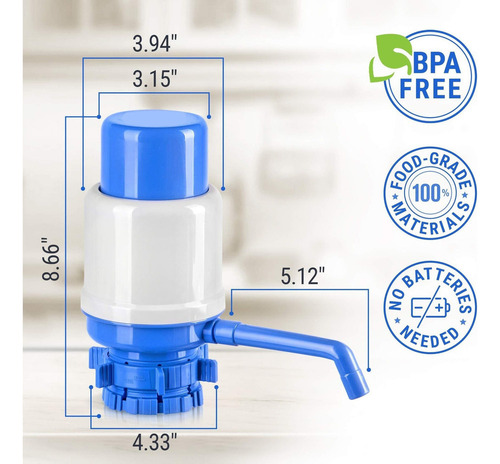 For Bomba De Agua Manual For Botella De 5 Galones Ajuste
