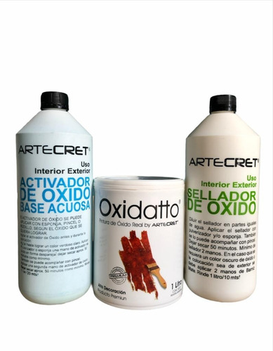Oxidatto Oxido Hierro / Bronce Kit Completo 6/7 M2 1 Litro