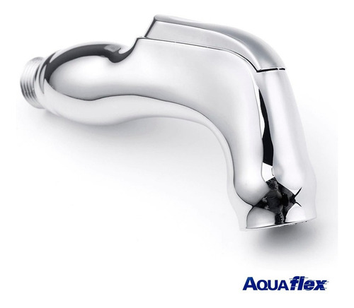 Imagen 2 de 7 de Ducha De Mano Abs Cromado Con Corte Para Bidet 6004 Aquaflex